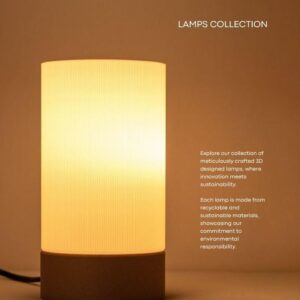 Wooden base cylidrical stylish lamp
